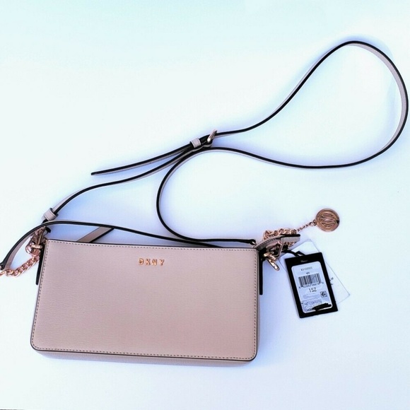 Dkny Pink Bryant Saffiano Leather Crossbody Bag - Picture 1 of 8